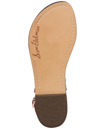 Sam Edelman Gigi Womens T-strap Sandals In Summer Red