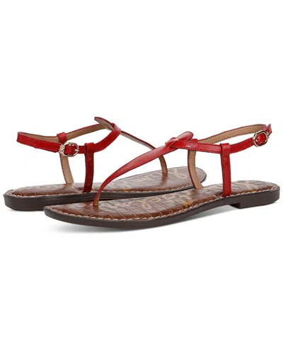 Sam Edelman Gigi Womens T-strap Sandals In Summer Red