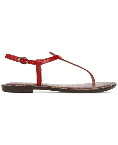 Sam Edelman Gigi Womens T-strap Sandals In Summer Red