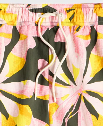 Mode Of One Men's Floral Tones Regular-fit Printed Swim Trunks, Exclusively At Macy's In Multi