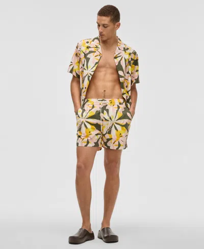 Mode Of One Men's Floral Tones Regular-fit Printed Swim Trunks, Exclusively At Macy's In Multi