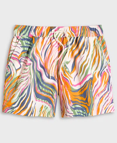 Mode Of One Men's Retro Wave Regular-fit Printed Swim Trunks, Exclusively At Macy's In Neutral