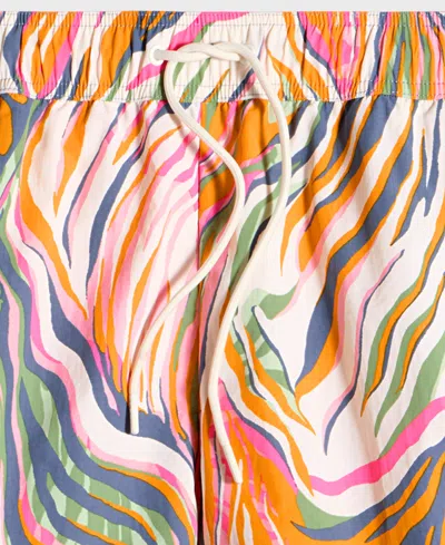 Mode Of One Men's Retro Wave Regular-fit Printed Swim Trunks, Exclusively At Macy's In Neutral