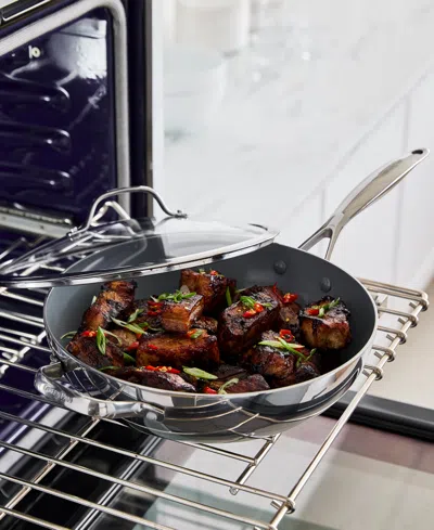 Greenpan Valencia Pro Stainless Steel 12 Covered Wok In Stainless Steel