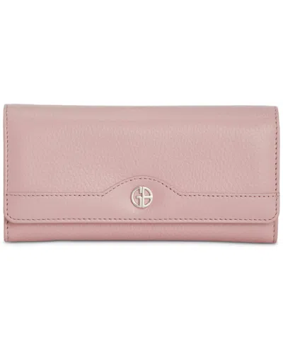 Giani Bernini Pebble Leather Receipt Wallet, Exclusively At Macy's In White