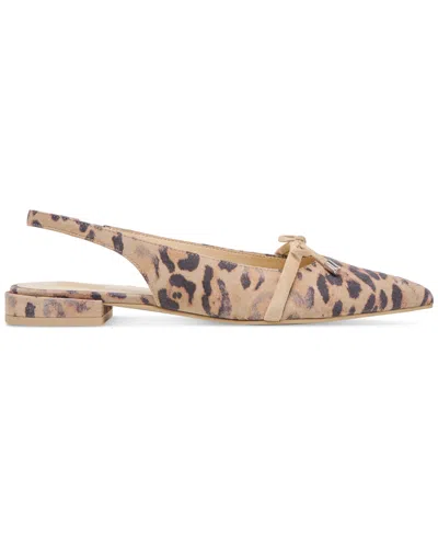 Dolce Vita Payge Slingback Flats In Animal Print