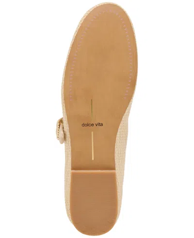 Dolce Vita Relan Ballet Flats Lt Natural Raffia In Neutral