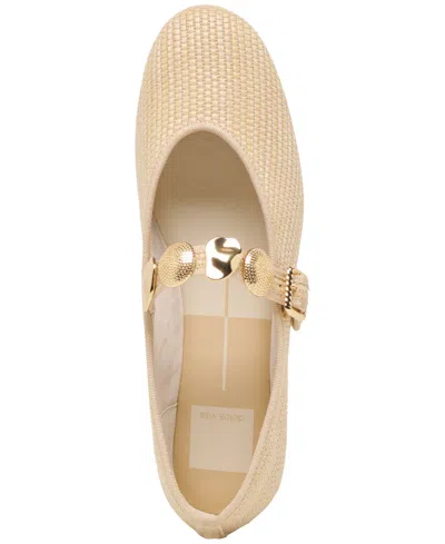 Dolce Vita Relan Ballet Flats Lt Natural Raffia In Neutral