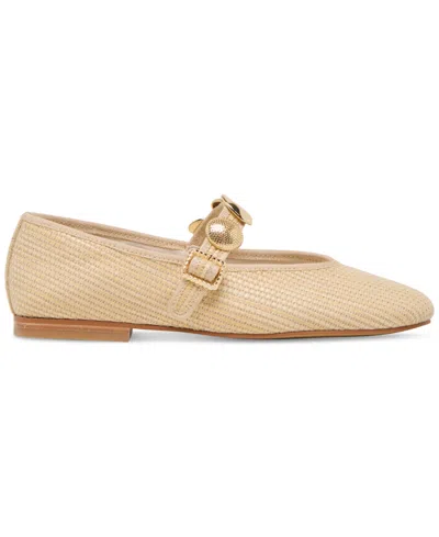 Dolce Vita Relan Ballet Flats Lt Natural Raffia In Neutral
