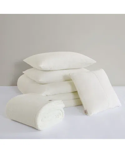 Ugg Brody Reversible 5-pc. Comforter Set, Twin/twin Xl In Snow