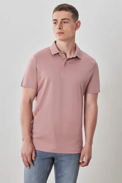 Robert Barakett Georgia Pima Cotton Polo In Coral