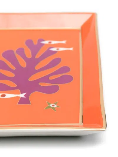 Jonathan Adler Playa Rectangle Tray In Multi