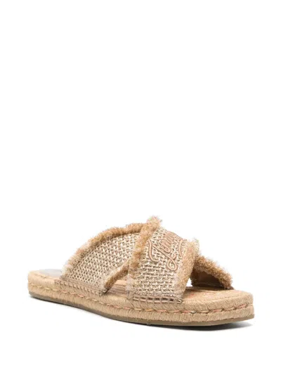 Jimmy Choo Aciel Woven Flat Sandals In Multicolor