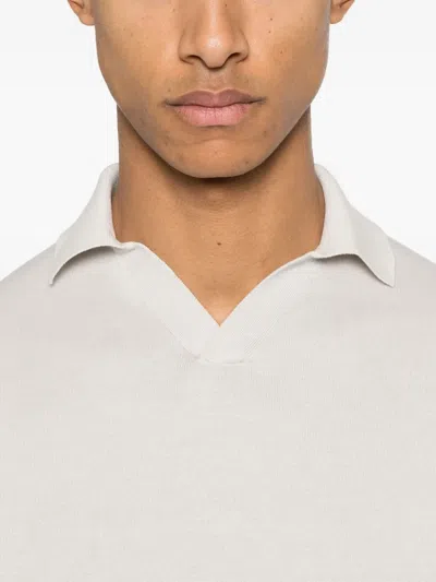 Fedeli Fine-knit T-shirt In Neutrals