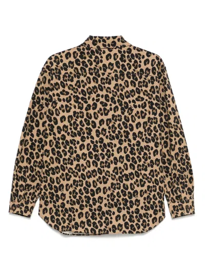 Aspesi Shirt Leopard Print Chest Pocket In Multicolor
