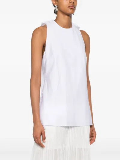 Simone Rocha Bow-detail Tank Top In White
