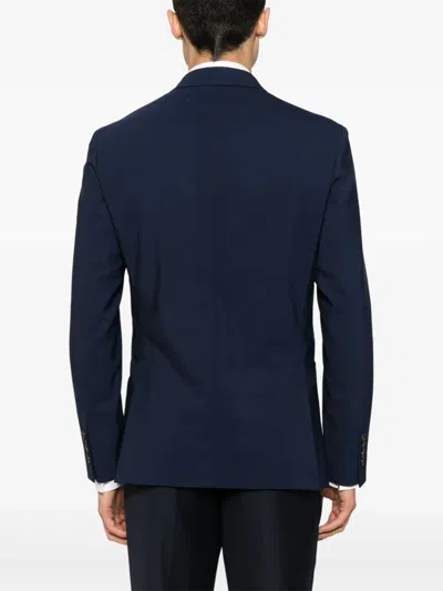 Eleventy Double-breasted Blazer In Blue