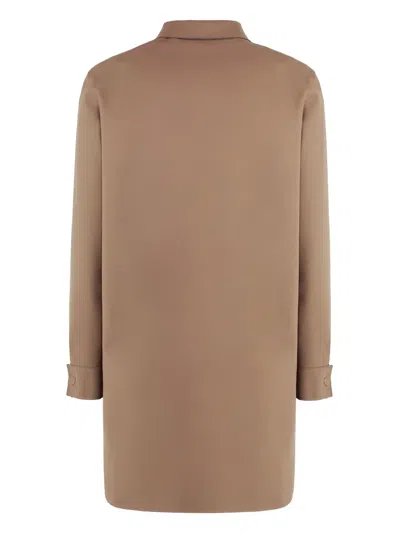 Moorer Vanda Techno Fabric Jacket In Brown