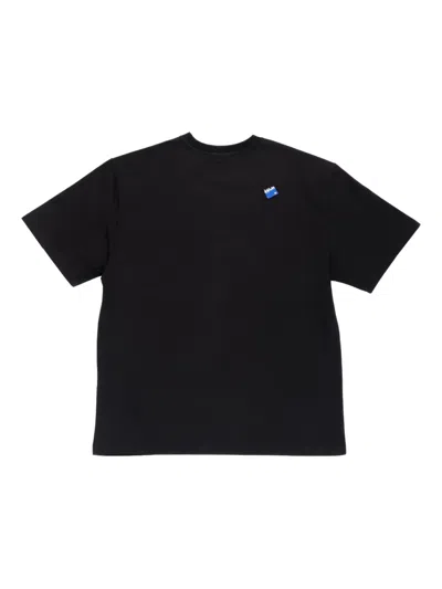 Ader Error T-shirt With Round Neck And Short Sleeves In Black