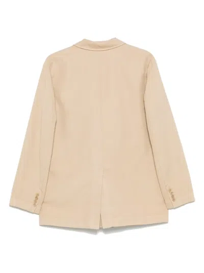 Aspesi Double-breasted Blazer In Neutrals