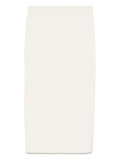 Max Mara `losanna` Knit Skirt In White