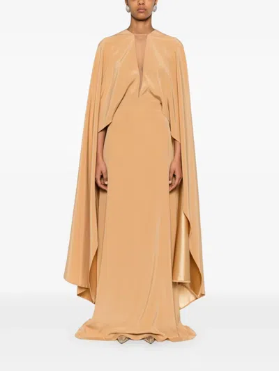 Stephane Rolland Crepe Gown In Yellow