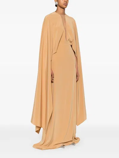 Stephane Rolland Crepe Gown In Yellow