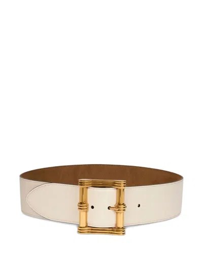Etro Reversible Leather Maxi Belt In Neutrals