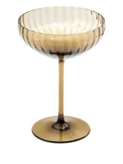 Venini Champagne Glass (set Of Two) In Brown