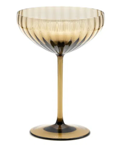 Venini Champagne Glass (set Of Two) In Brown