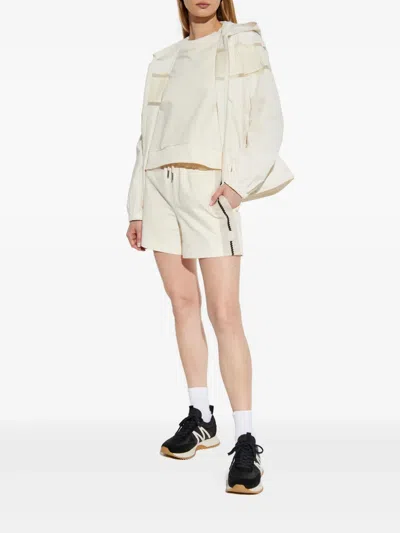Moncler Clisson Embroidered Hooded Jacket In Neutral