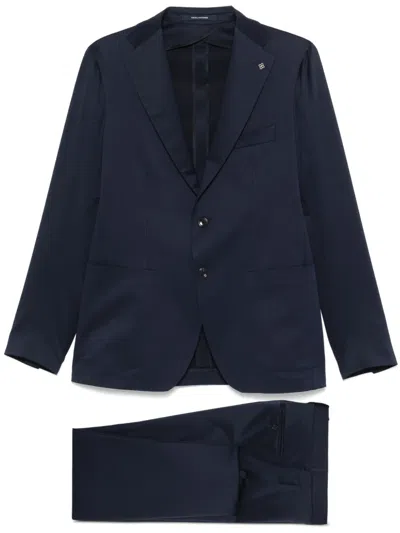 Tagliatore Single-breasted Suit In Blue