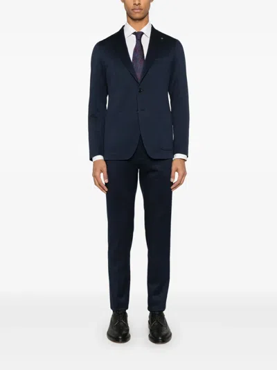 Tagliatore Single-breasted Suit In Blue