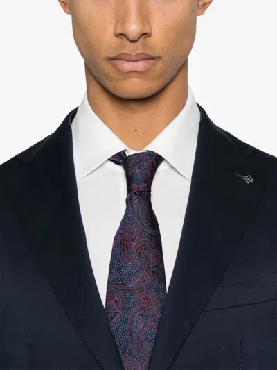 Tagliatore Single-breasted Suit In Blue