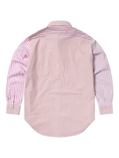 Aries Striped Button-up Shirt In Pink