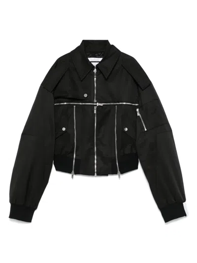 Rokh Black Broken Harrington Jacket In Black