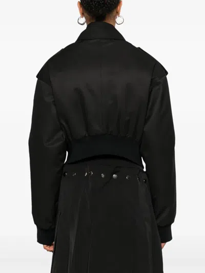 Rokh Black Broken Harrington Jacket In Black