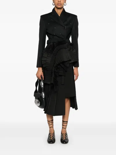 分层式百褶半身裙