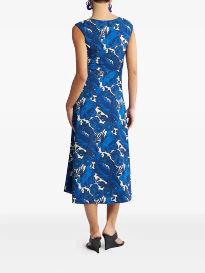 Etro All-over Printed Dress In Blue