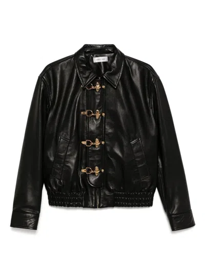 Ernest W Baker Buckle Bomber Jacket In Black