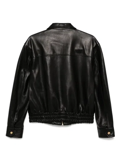 Ernest W Baker Buckle Bomber Jacket In Black