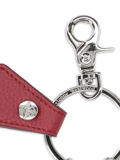 Vivienne Westwood "i Love Orb" Keyring In Red
