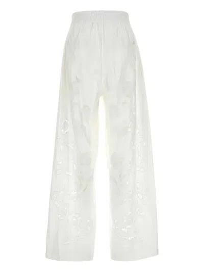 Magda Butrym Women White Poplin Wide-leg Pant