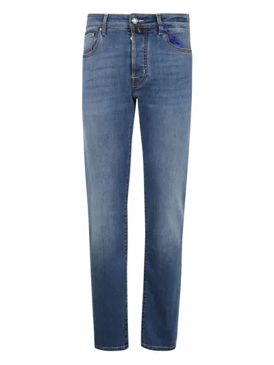 Jacob Cohen Slim Fit Stretch Denim Trousers In Blue