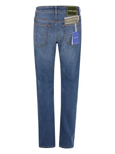 Jacob Cohen Slim Fit Stretch Denim Trousers In Blue