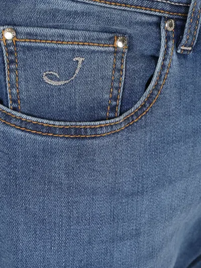 Jacob Cohen Slim Fit Stretch Denim Trousers In Blue