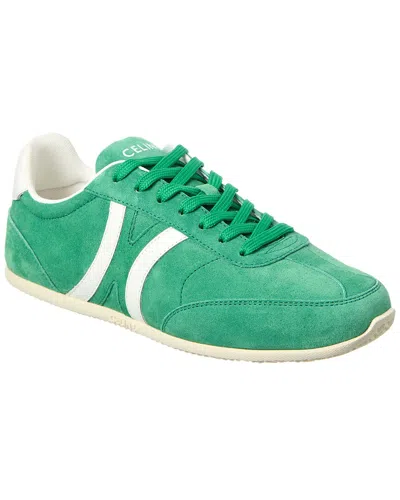 Celine Jogger Suede Sneaker In Green