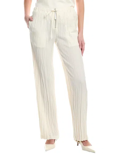 Helmut Lang Crush Drawstring Pant In White
