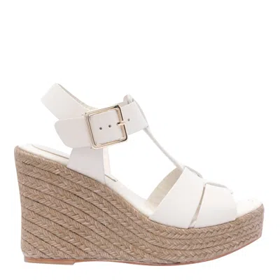 Paloma Barceló Paloma Barcelo Alison Slingback Espdarille Platform Wedge Sandal In Linen