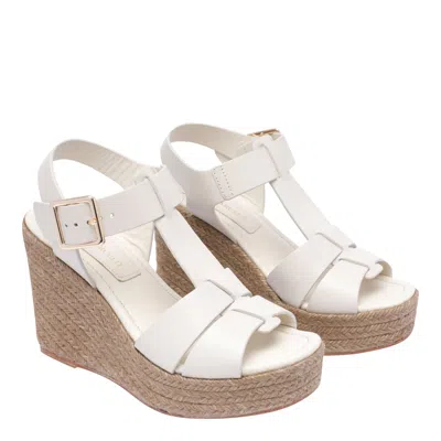 Paloma Barceló Paloma Barcelo Alison Slingback Espdarille Platform Wedge Sandal In Linen